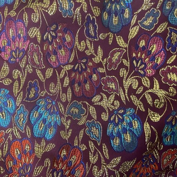 American Girl Purple Floral Metallic Holiday Party Dress Size 6 - Picture 3 of 6